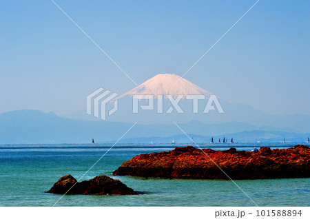 秋谷 立石公園から望む富士山の風景 秋谷 立石公園から望む富士山の風景 101588894