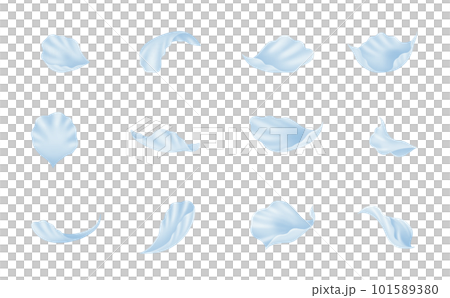 藍色花瓣素材集 101589380