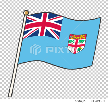 斐濟國旗插圖，就像孩子手繪的一樣 101589394