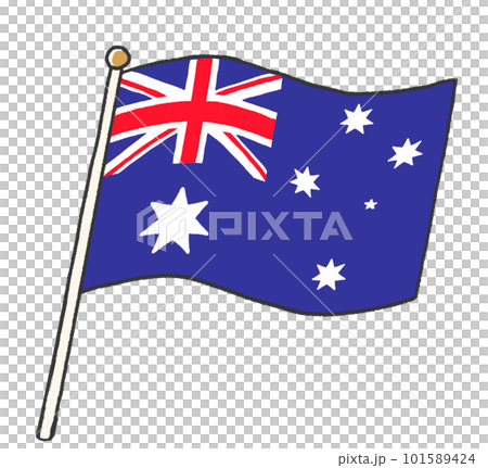 子供が手書きしたようなオーストラリアの国旗のイラスト 子供が手書きしたようなオーストラリアの国旗のイラスト 101589424