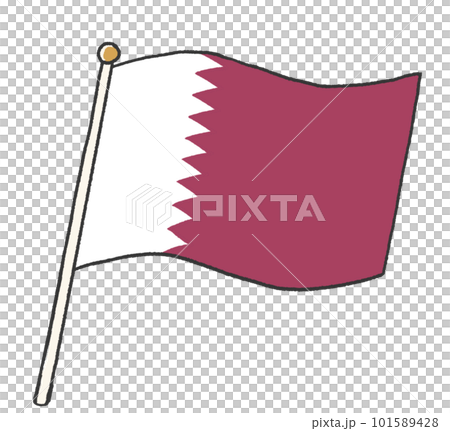 Qatar flag illustration like hand drawn by a child Qatar flag illustration like hand drawn by a child 101589428