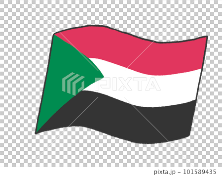 Sudan flag illustration like hand drawn by a child Sudan flag illustration like hand drawn by a child 101589435