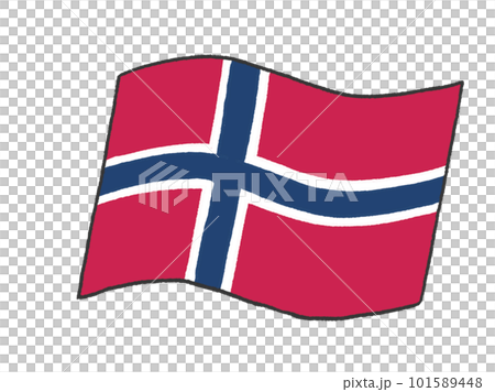 子供が手書きしたようなノルウェーの国旗のイラスト 子供が手書きしたようなノルウェーの国旗のイラスト 101589448
