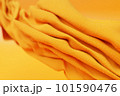 Yellow fabric, scarf in the wind, isolated dynamic fabric, fly fabric 3d rendering 101590476