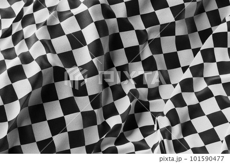 Folds of checkered fabric. Texture. Close-up. 3d illustration. High quality 3d illustration Folds of checkered fabric. Texture. Close-up. 3d illustration. High quality 3d illustration 101590477