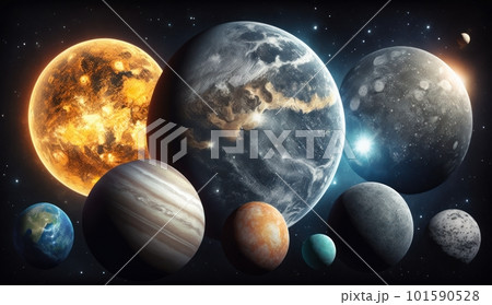 太陽系の星々のイメージ：AI作品 101590528