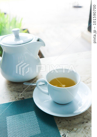 tea , tea cup and tea pot or kettle tea , tea cup and tea pot or kettle 101590700