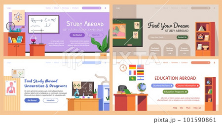 Web banner set for education abroad program offer Web banner set for education abroad program offer 101590861