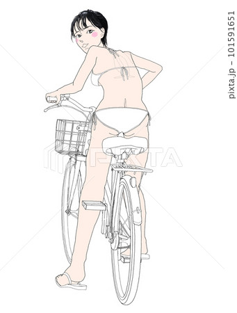 自転車に乗っている少女02 自転車に乗っている少女02 101591651