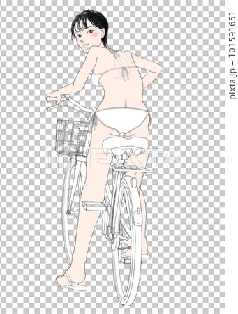 自転車に乗っている少女02 自転車に乗っている少女02 101591651