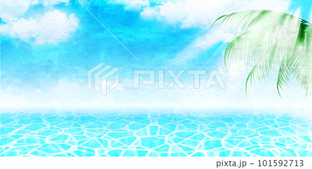 海　ヤシ　夏　背景 101592713