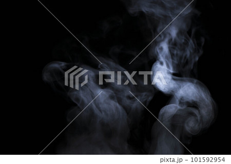 黒背景の湯気 黒背景の湯気 101592954