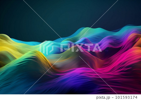 background dynamic futuristic creative banner cyberspace curve vibrant flow abstract. Generative AI. 101593174