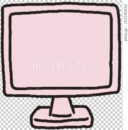 Illustration of a simple TV placed in front 101593858