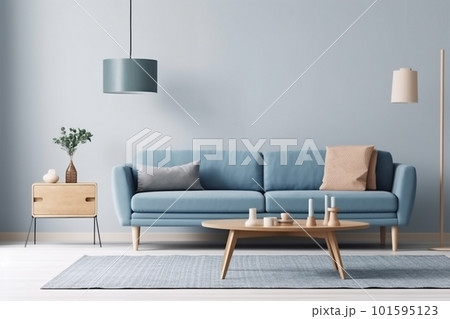 interior trendy render floor white house lamp home comfortable decoration loft simple lounge. Generative AI. interior trendy render floor white house lamp home comfortable decoration loft simple lounge. Generative AI. 101595123