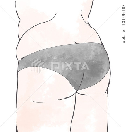 ぽっちゃりした女性の後ろ姿　下半身 101596188