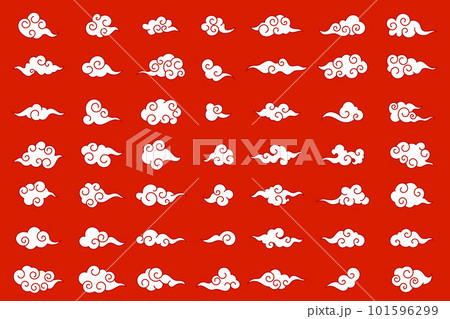 中国スタイルの雲セット 101596299