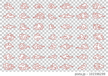中国スタイルの雲セット 101596299
