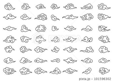 中国スタイルの雲セット 101596302