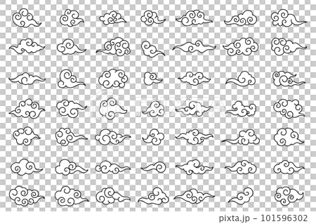 中国スタイルの雲セット 101596302