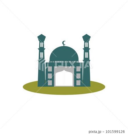 mosque isolated on white background flat illustration 101599126