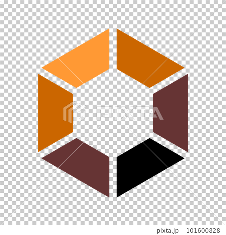 Abstract Icon in Hexagon Shape. Geometric Design Element. Vector Art. Abstract Icon in Hexagon Shape. Geometric Design Element. Vector Art. 101600828