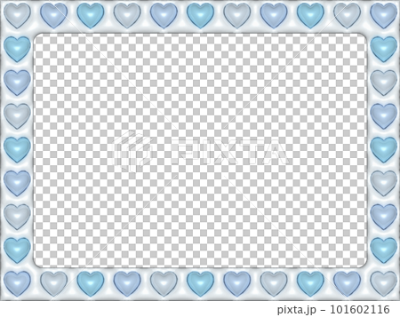 3D plump light blue heart pattern frame 3D plump light blue heart pattern frame 101602116
