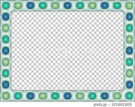 3D plump green round frame 3D plump green round frame 101602809