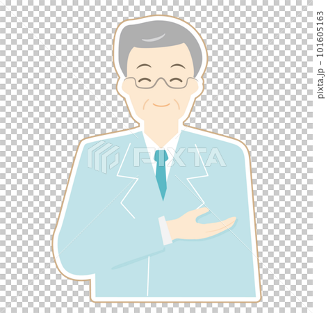 A smiling man in a white coat-Male doctor, doctor, pharmacist, school nurse, health room teacher, counselor (please gesture) A smiling man in a white coat-Male doctor, doctor, pharmacist, school nurse, health room teacher, counselor (please gesture) 101605163