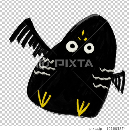 Monster character illustration yellow black fun cartoon doodle oil painting art Monster character illustration yellow black fun cartoon doodle oil painting art 101605874