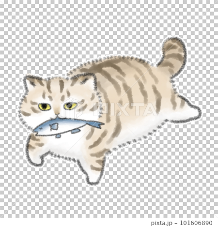 魚を銜えた猫 101606890