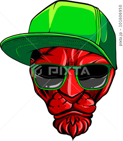 Hipster lion vector illustration on white background 101606950