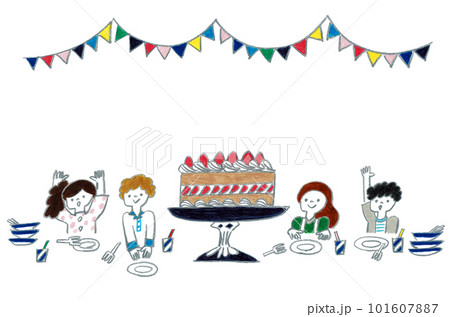 誕生日ケーキでお祝い 101607887