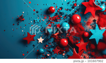 Star shape decoration with 4th July theme. Star shape decoration with 4th July theme. 101607902