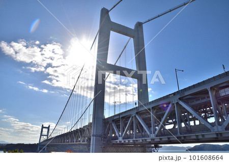 瀬戸大橋を下から見上げた風景 101608664