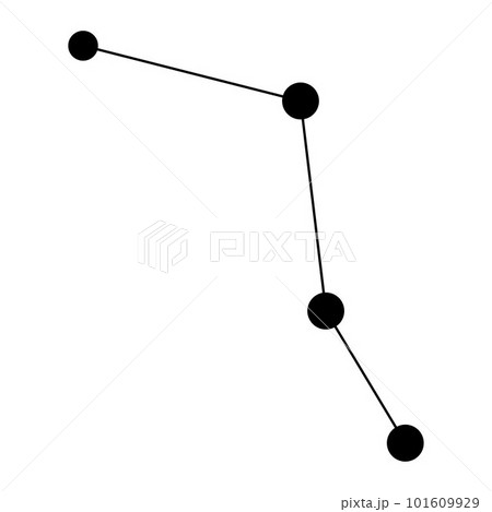 Caelum constellation map. Vector illustration. Caelum constellation map. Vector illustration. 101609929