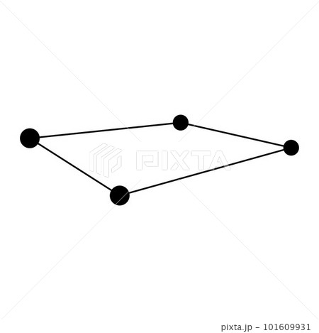 Fornax constellation map. Vector illustration. Fornax constellation map. Vector illustration. 101609931