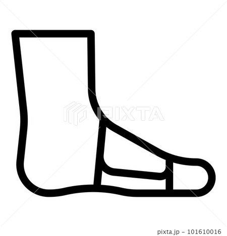 Leg bandage icon. Outline leg bandage vector icon for web design isolated on white background Leg bandage icon. Outline leg bandage vector icon for web design isolated on white background 101610016