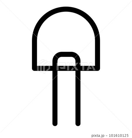Zener diode icon. Outline zener diode vector icon for web design isolated on white background Zener diode icon. Outline zener diode vector icon for web design isolated on white background 101610125