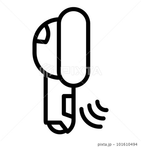 Headset wireless icon. Outline headset wireless vector icon for web design isolated on white background Headset wireless icon. Outline headset wireless vector icon for web design isolated on white background 101610494
