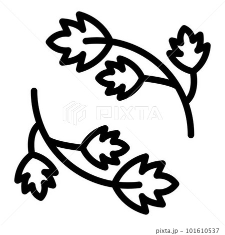 Parsley herb icon. Outline parsley herb vector icon for web design isolated on white background 101610537