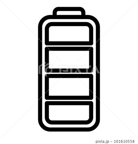 Full charge battery icon. Outline full charge battery vector icon for web design isolated on white background Full charge battery icon. Outline full charge battery vector icon for web design isolated on white background 101610558
