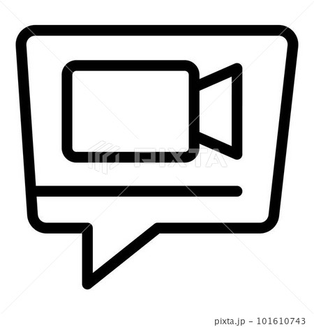 Video call icon. Outline video call vector icon for web design isolated on white background Video call icon. Outline video call vector icon for web design isolated on white background 101610743