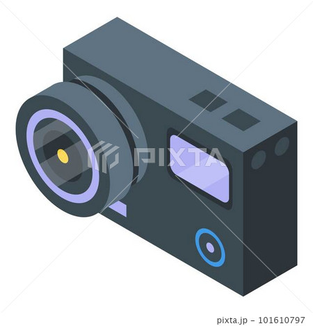 Waterproof camcorder icon. Isometric of waterproof camcorder vector icon for web design isolated on white background 101610797