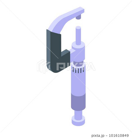 Steel micrometer icon. Isometric of steel micrometer vector icon for web design isolated on white background 101610849