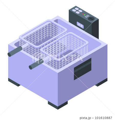 Professional deep fryer icon. Isometric of professional deep fryer vector icon for web design isolated on white background Professional deep fryer icon. Isometric of professional deep fryer vector icon for web design isolated on white background 101610887