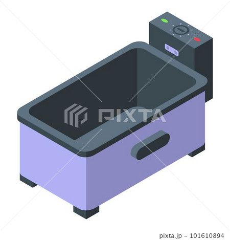 Hot deep fryer icon. Isometric of hot deep fryer vector icon for web design isolated on white background 101610894