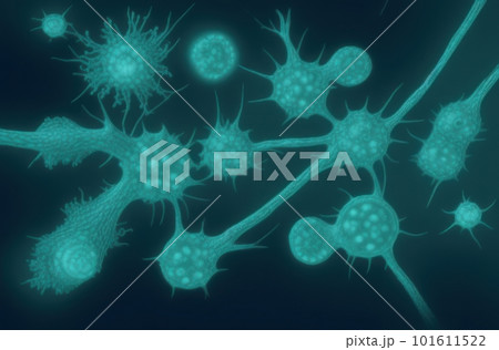 The Hidden Universe of Microbes. Bacteria and Viruses Under the Microscope. Generative ai. 101611522