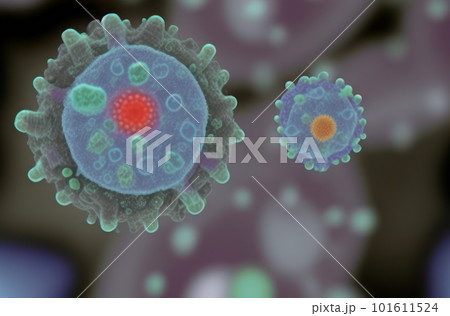 The Hidden Universe of Microbes. Bacteria and Viruses Under the Microscope. Generative ai. 101611524