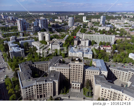 Aerial view on University building in Kharkiv 101612418